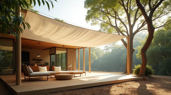 Créer un espace ombragé avec une voile d’ombrage sur mesure